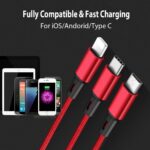 3 In 1 USB Cable For 'IPhone XS Max XR X 8 7 Charging Charger Micro USB Cable For Android USB TypeC Mobile Phone Cables - Image 5